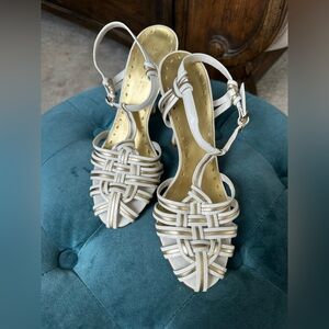 Elegant White Strappy Women's Sandals